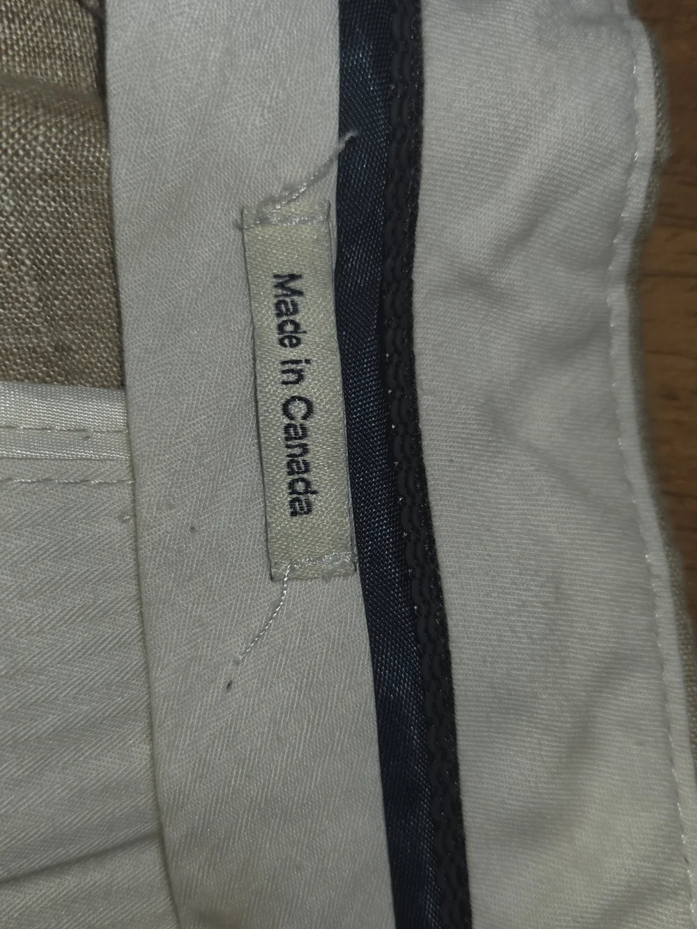 IKE Behar Beige Linen Men’s Pants With Cuff 100% Linen Slub Vintage 36x32